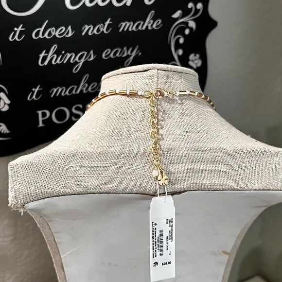 NWT Lucky Brand Gold Shell Motif Pendant Necklace, 18" + 2" Extender #LBNk2 - Picture 6 of 8